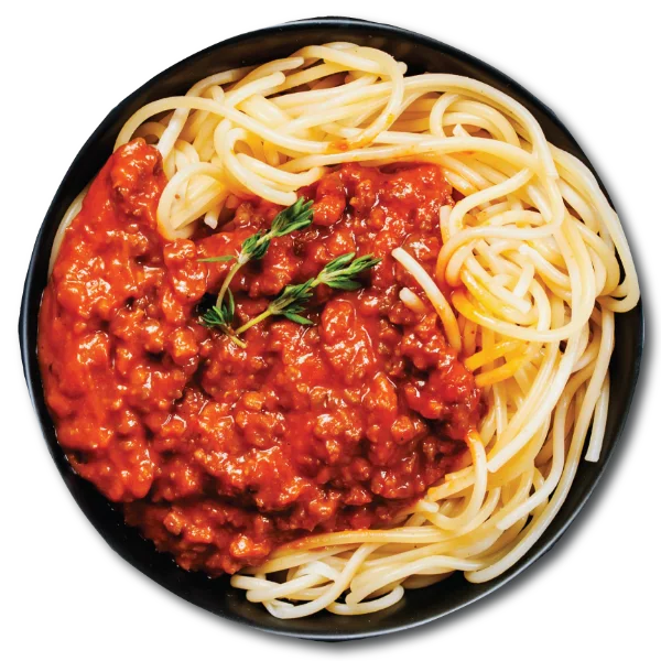 Spaghetti Bolognese in a bowl